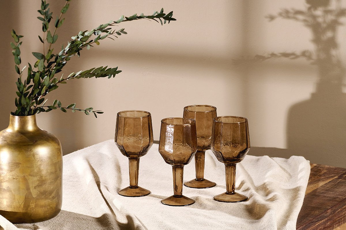 Verres à vin Kavya - Fumé - (Lot de 4)