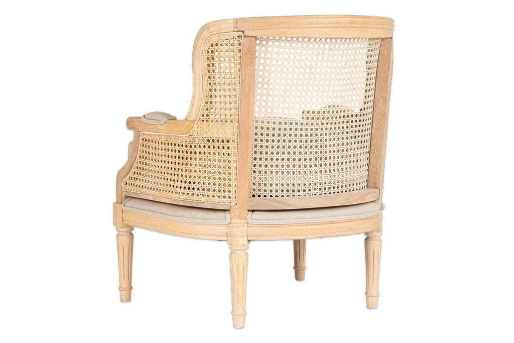 Fauteuil Kaziria en rotin et lin - Naturel