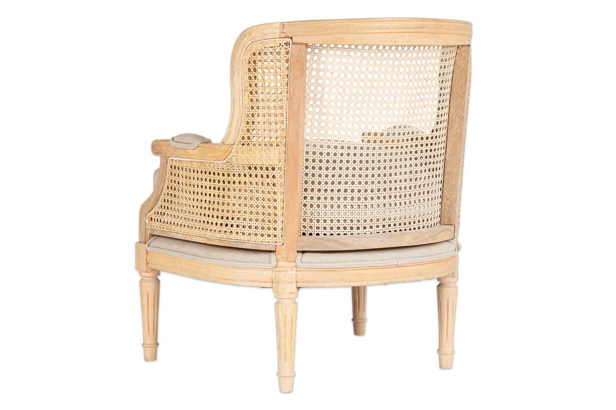 Fauteuil Kaziria en rotin et lin - Naturel