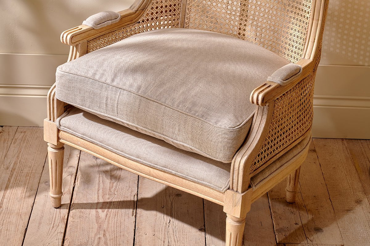 Fauteuil Kaziria en rotin et lin - Naturel