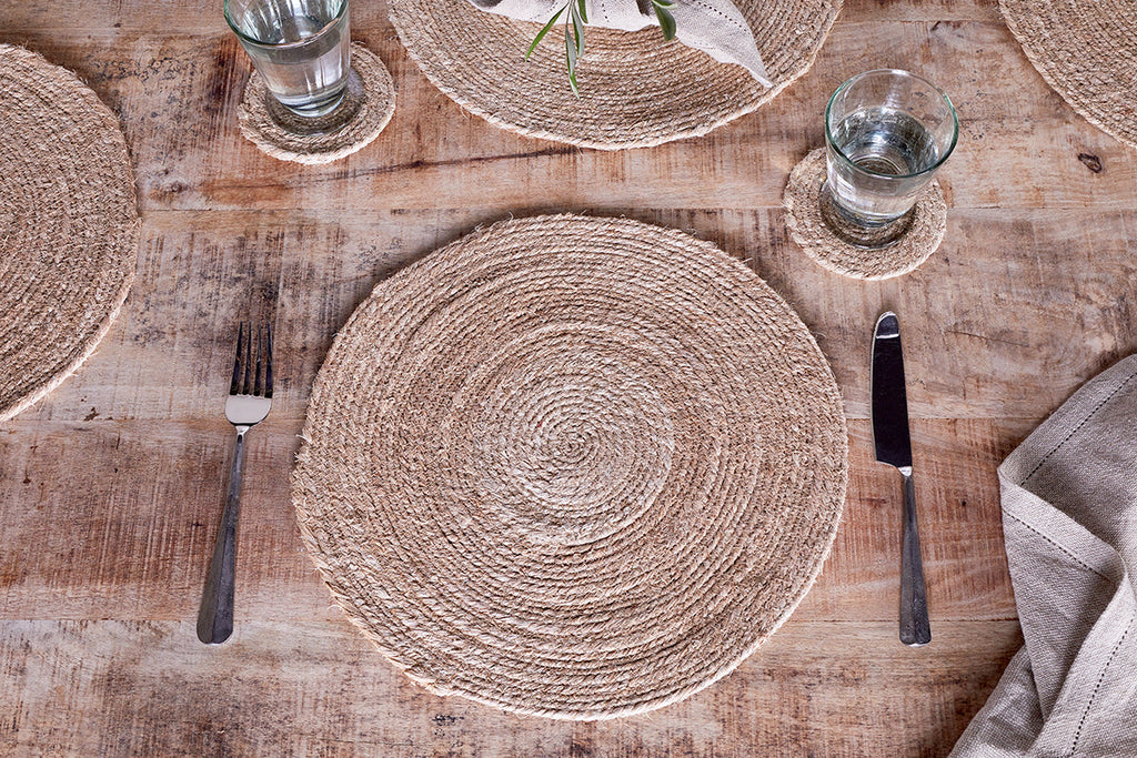 Sets de table tissés Keso - Naturel - (Lot de 4)