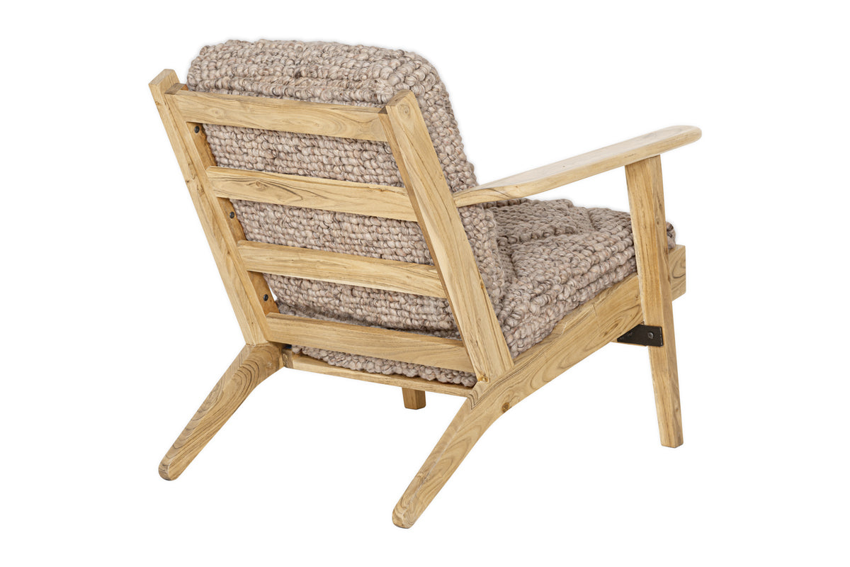 Chaise Keya en bois de manguier tressé et bois de manguier - Naturel