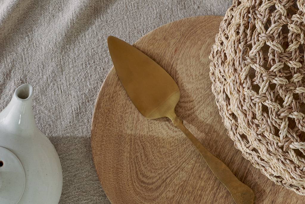 Tranche de gâteau Khana - Or brossé