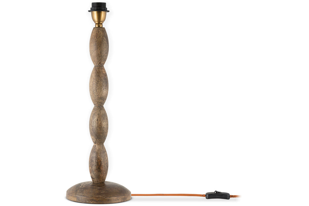 Lampe de table Konali en bois de manguier - Teinte frêne