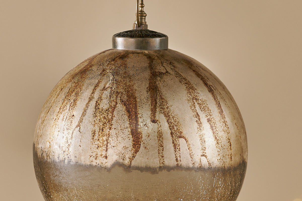 Boule géante Konara - Craquelée dorée