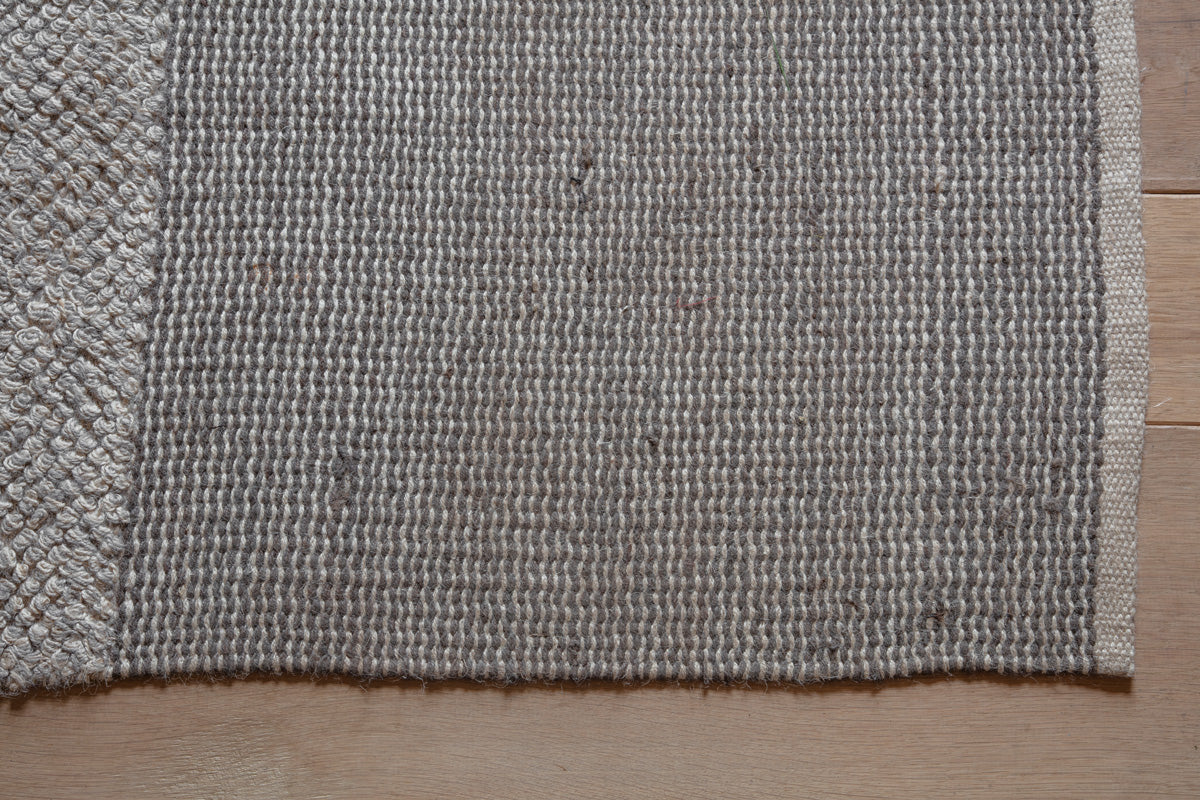 Tapis en jute Kufri - Bleu clair et marron