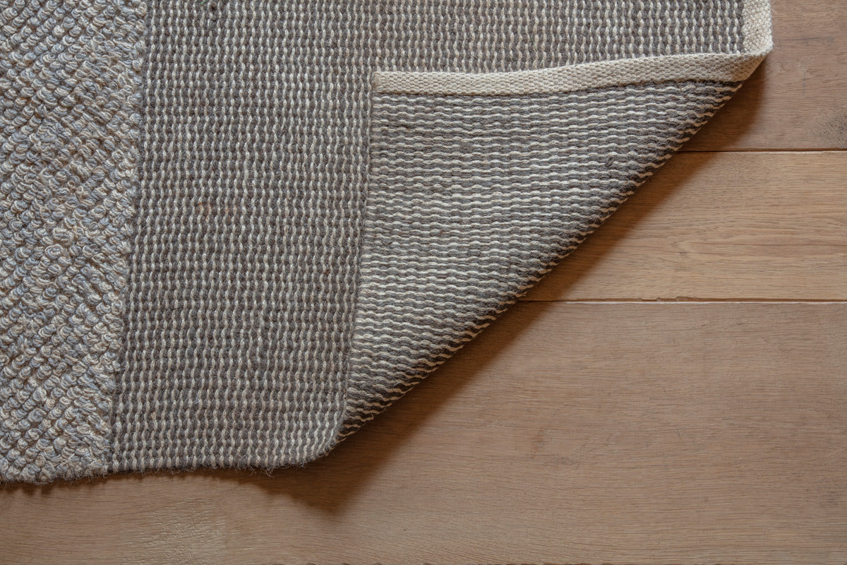 Tapis en jute Kufri - Bleu clair et marron