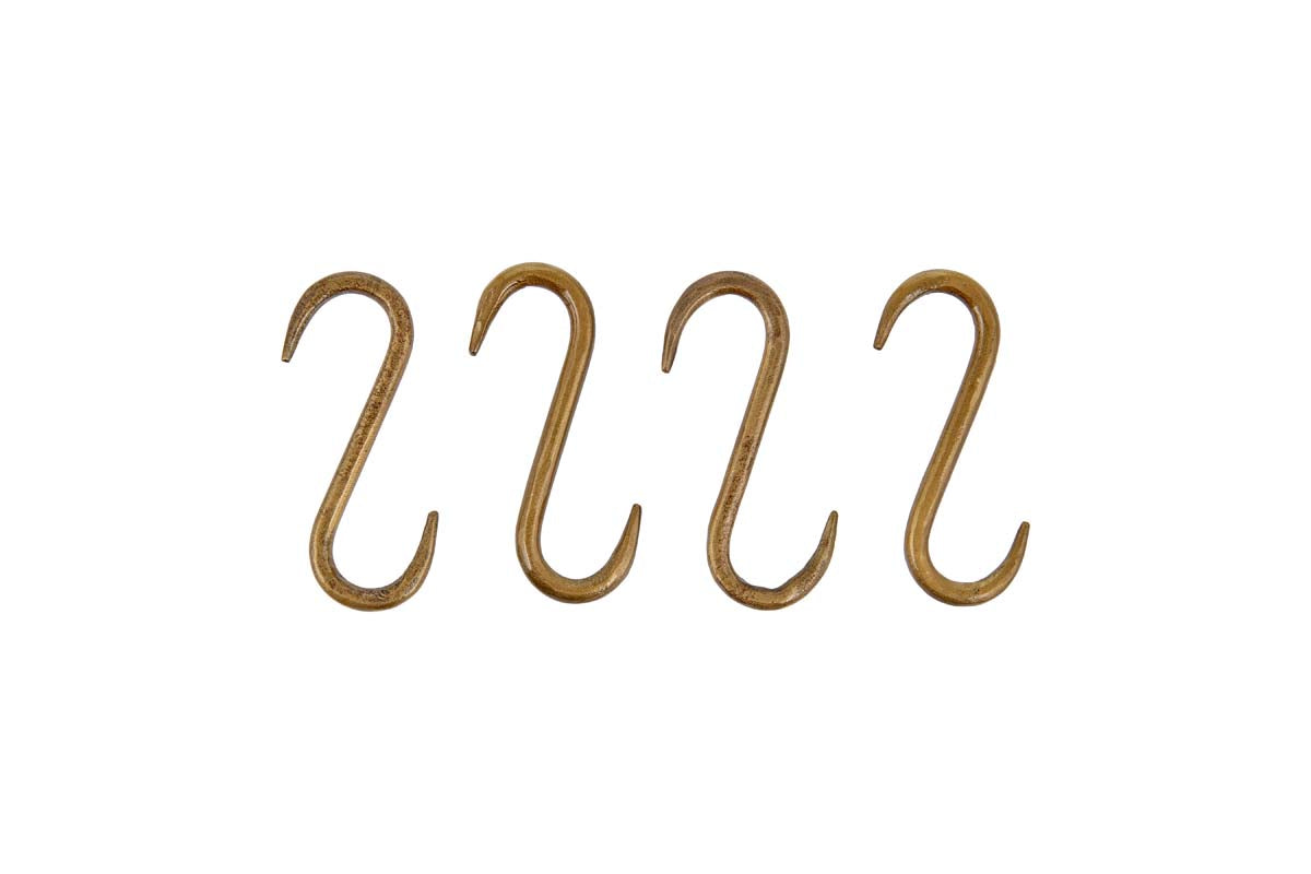 Crochets en S Laila Iron - Laiton - (Lot de 4)