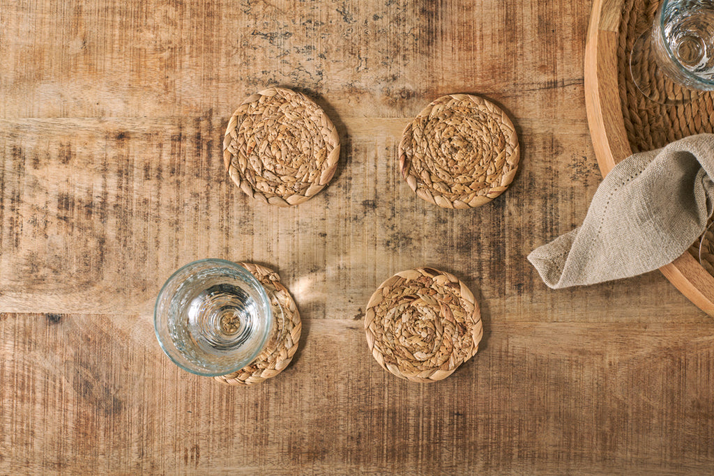 Dessous de verre Lam - Naturel (Lot de 4)