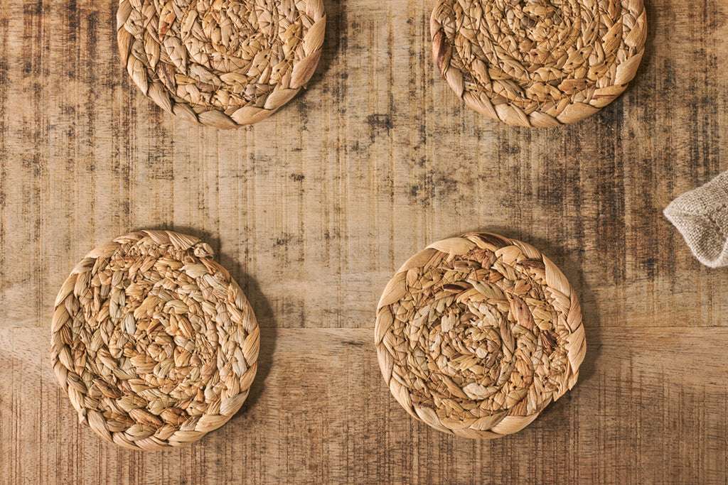 Dessous de verre Lam - Naturel (Lot de 4)