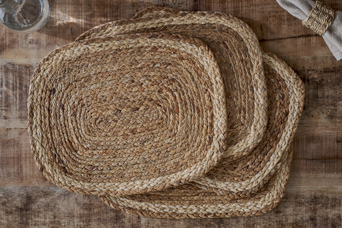 Sets de table rectangulaires Lam - Naturel (Lot de 4)