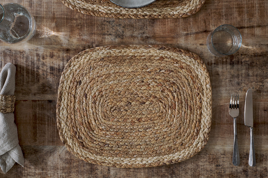 Sets de table rectangulaires Lam - Naturel (Lot de 4)