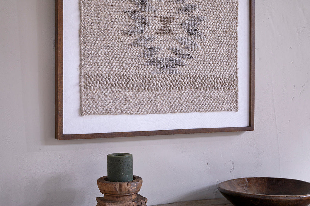 Tableau texturé Lena - Blanc cassé