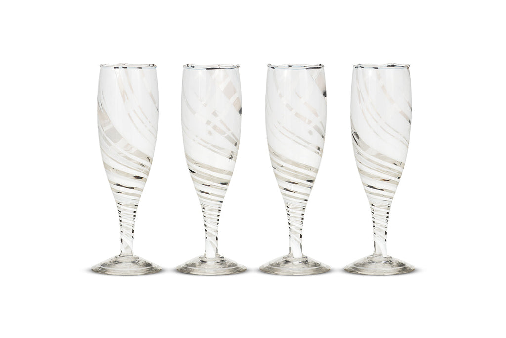 Verres à champagne Lohara - Blancs (Lot de 4)