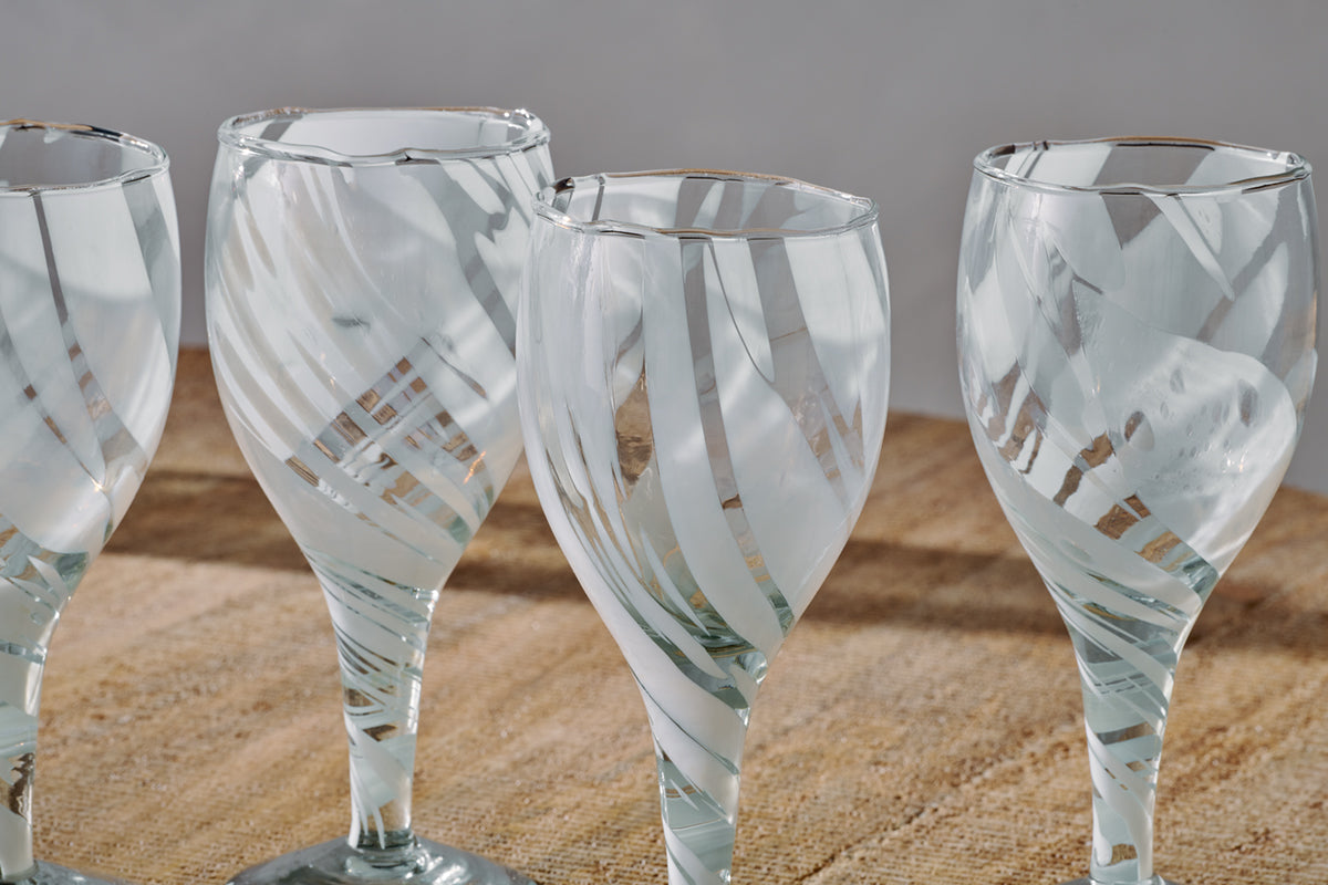 Verres à vin Lohara - Blancs (Lot de 4)