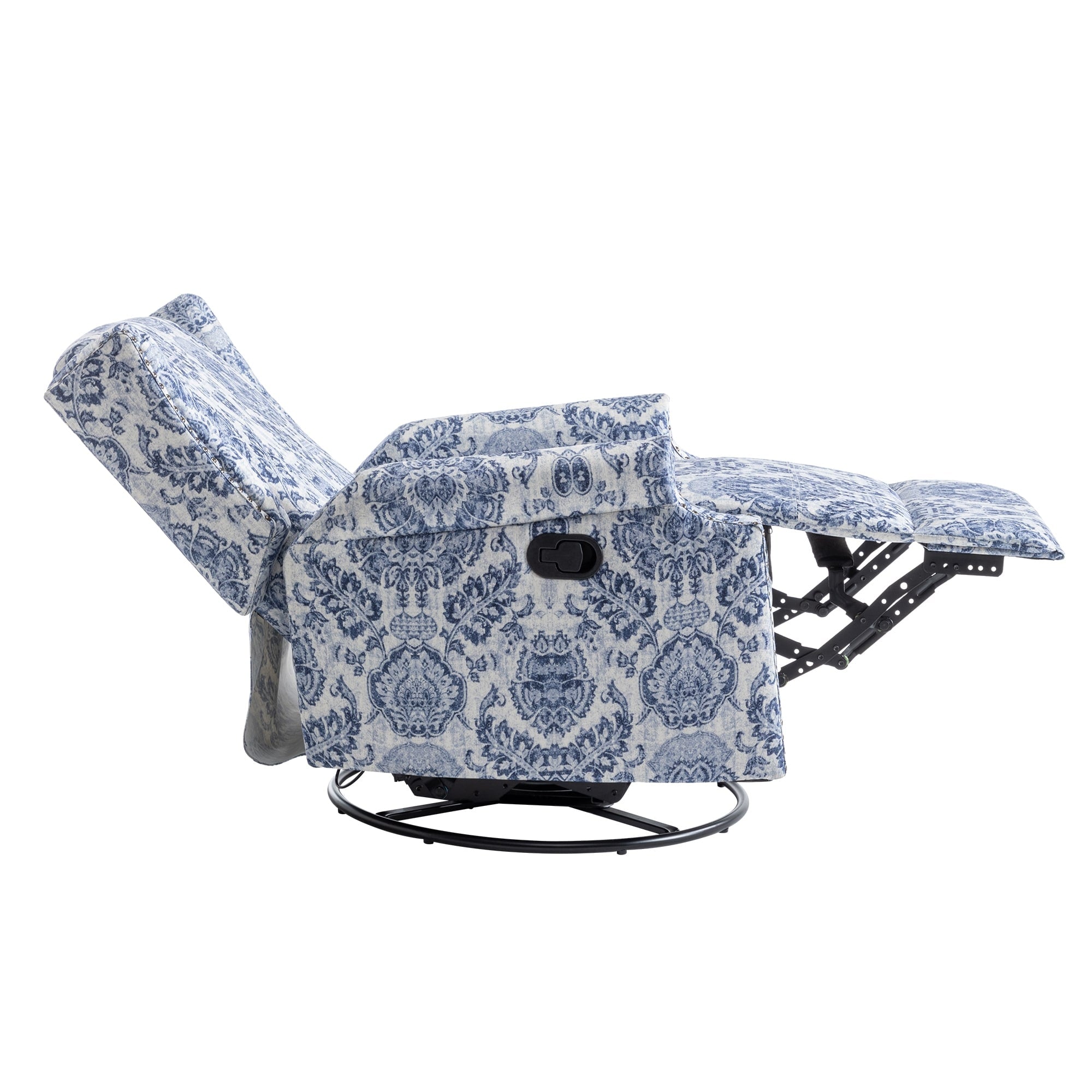 Ensemble de 2 fauteuils inclinables pivotants à bascule de 74 cm (29 po) de largeur, à dossier inclinable manuel.