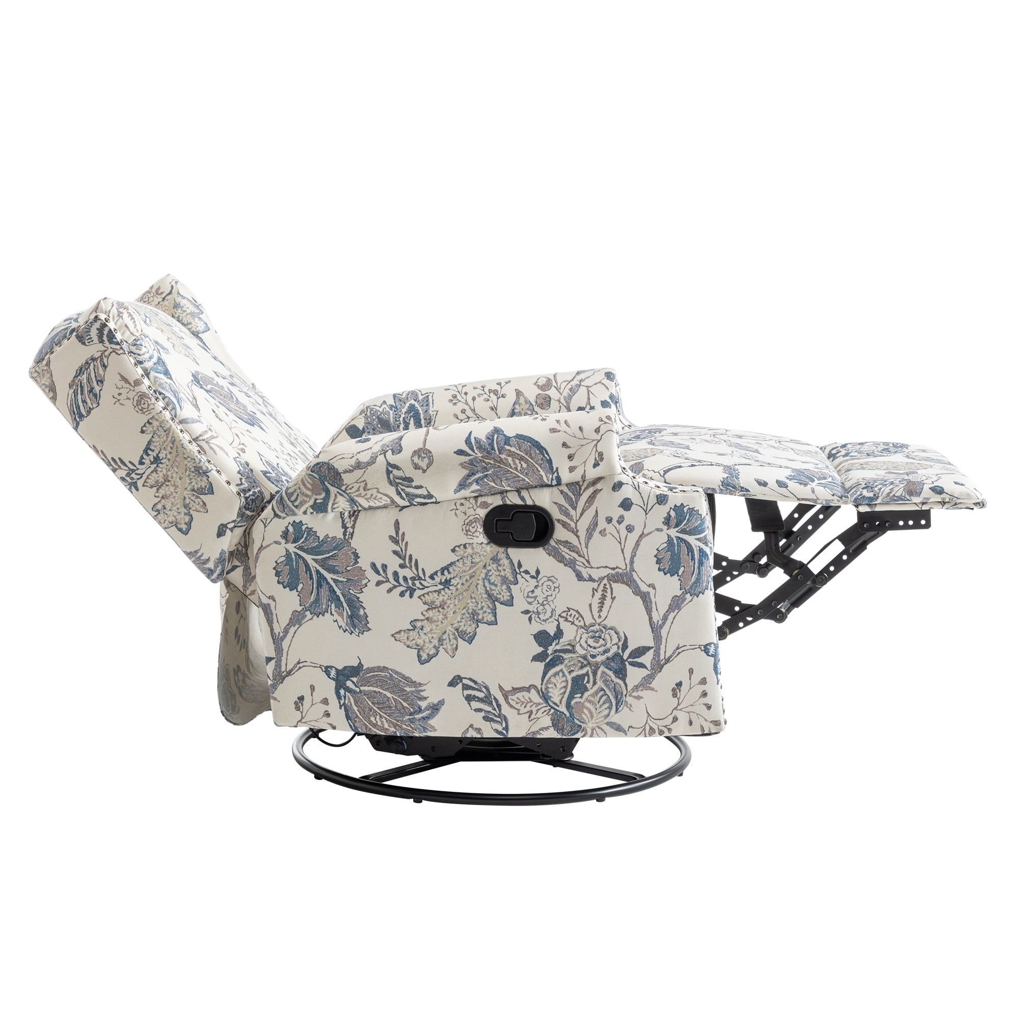 Ensemble de 2 fauteuils inclinables pivotants à bascule de 74 cm (29 po) de largeur, à dossier inclinable manuel.