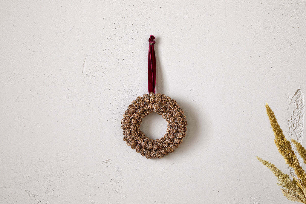 Boule de Noël Madhi Mini Wreath - Laiton