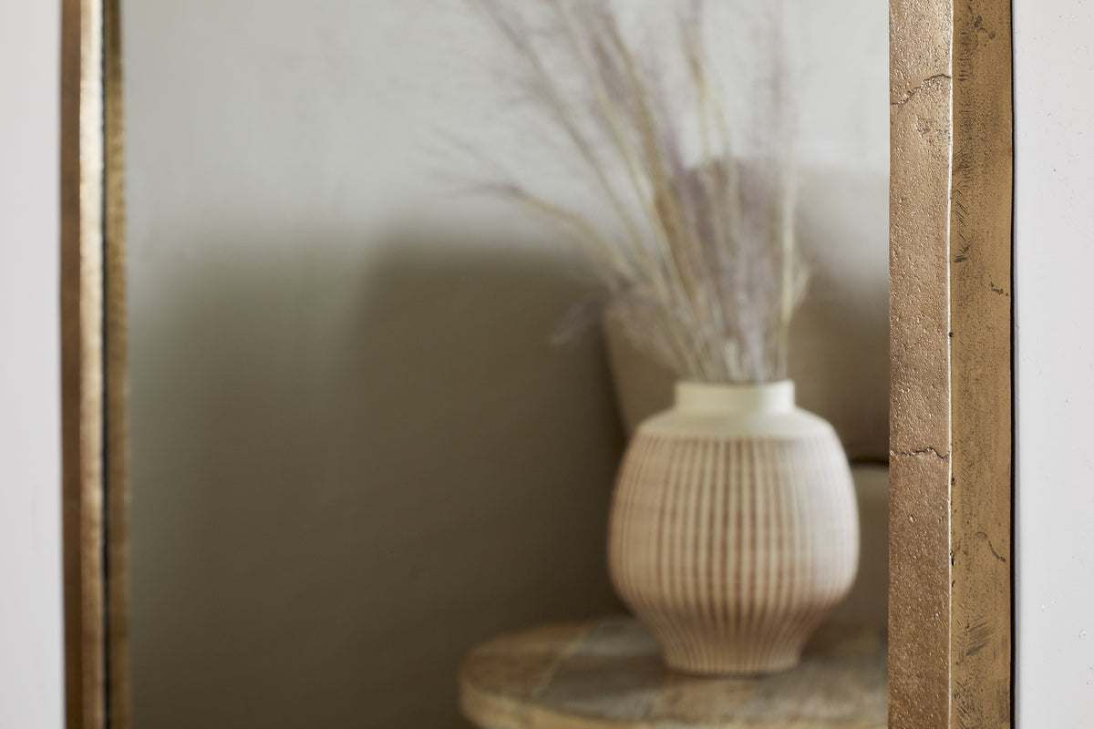 Miroir sur pied Murwara - Laiton antique