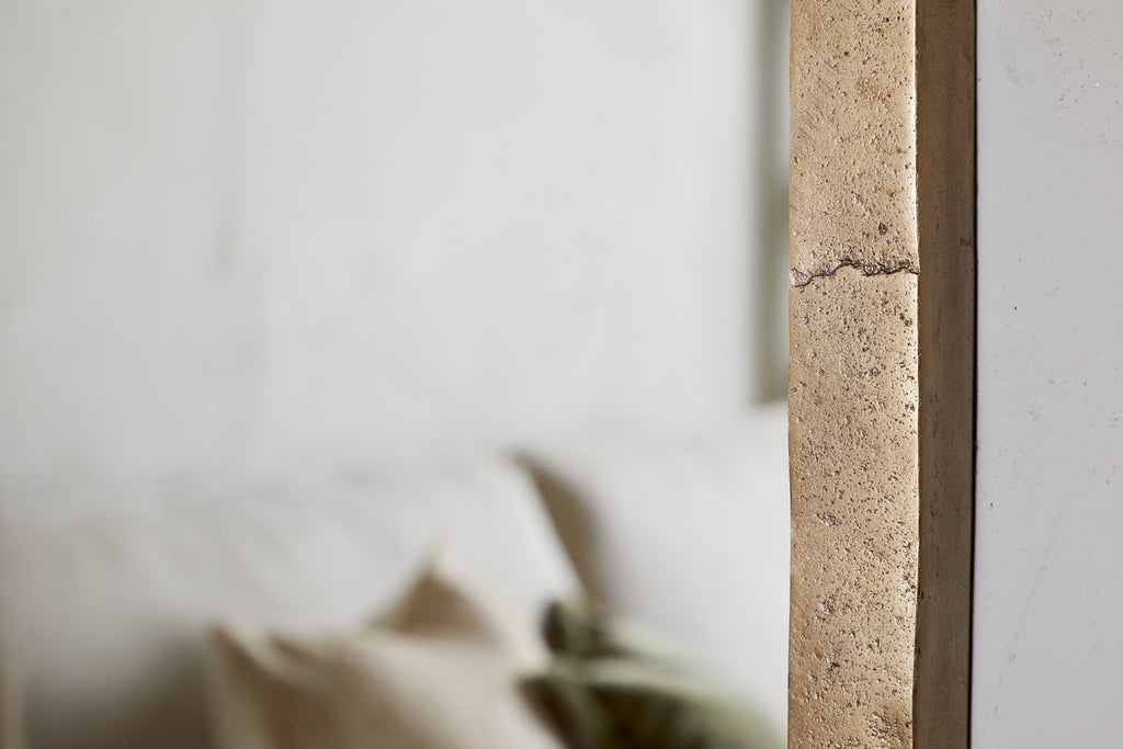 Miroir sur pied Murwara - Laiton antique