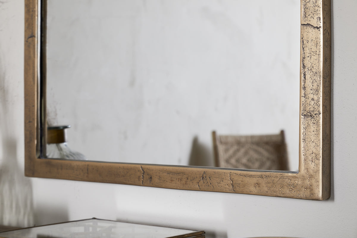 Miroir mural Murwara - Laiton antique