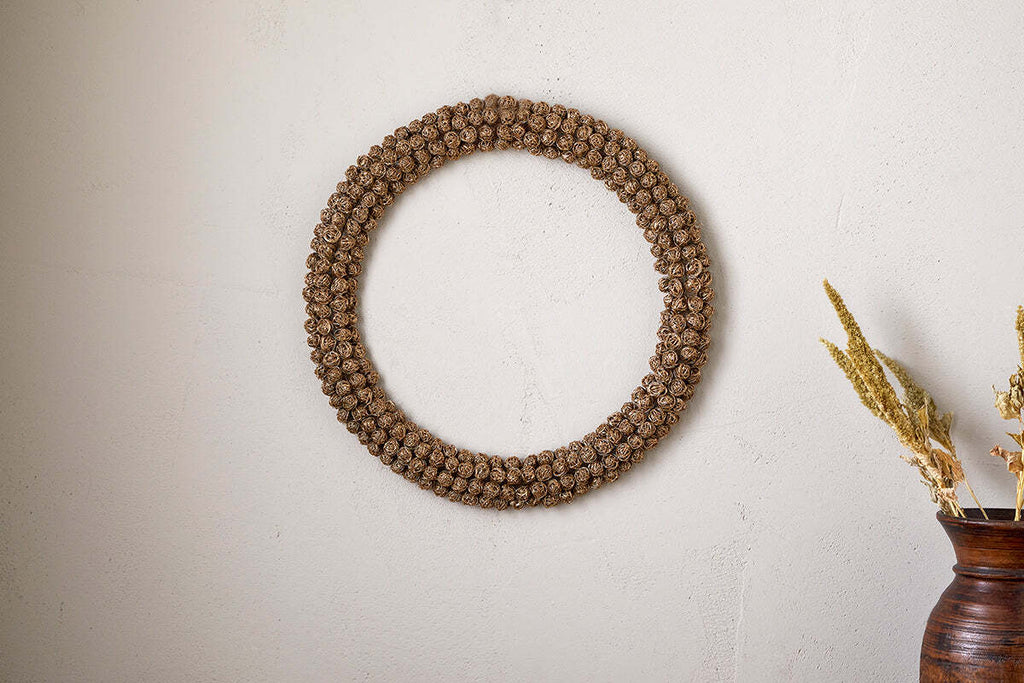 Couronne de boules en fil de fer Madhi - Laiton