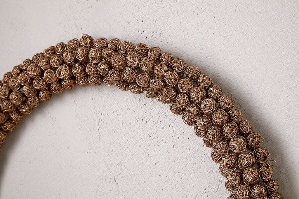 Couronne de boules en fil de fer Madhi - Laiton