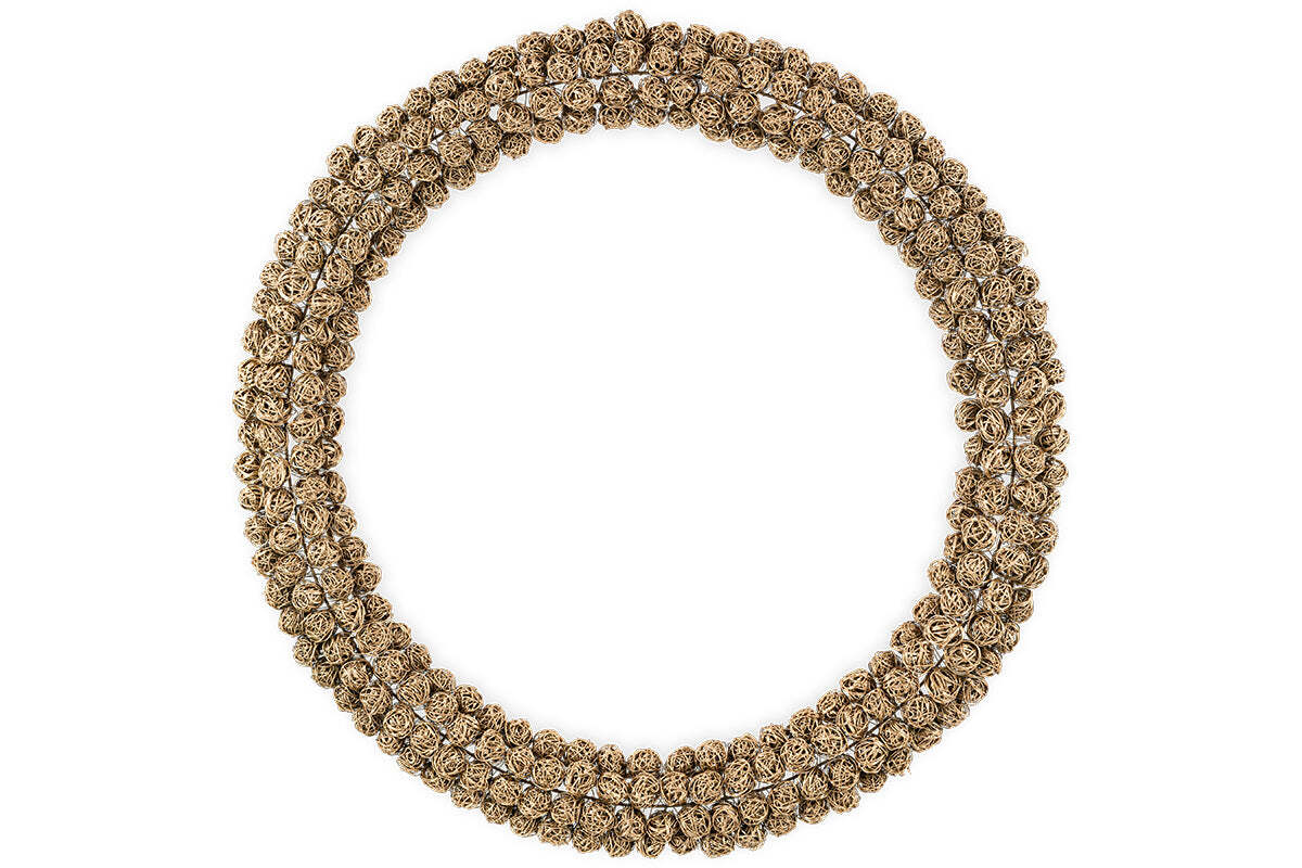 Couronne de boules en fil de fer Madhi - Laiton