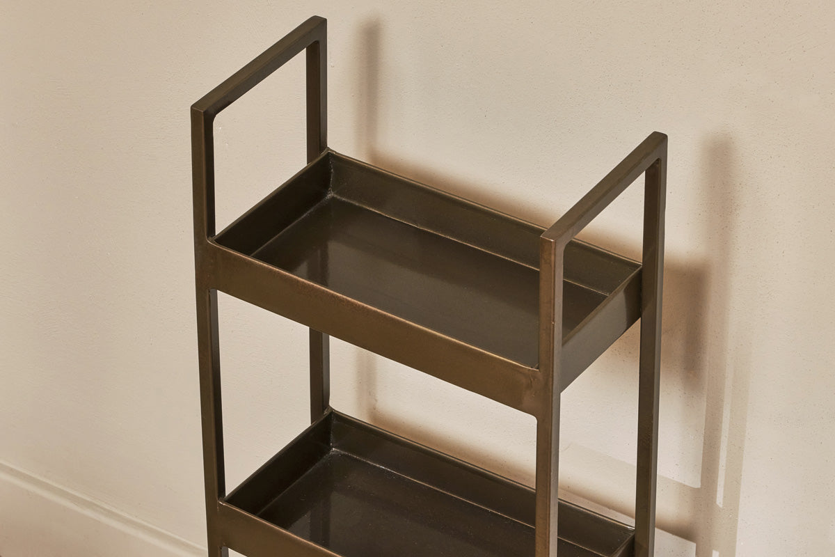 Panier de rangement pour salle de bain Mahi - Laiton antique