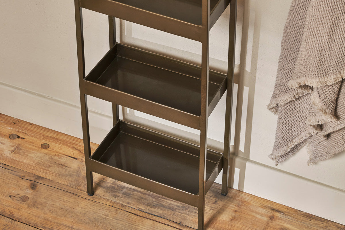 Panier de rangement pour salle de bain Mahi - Laiton antique