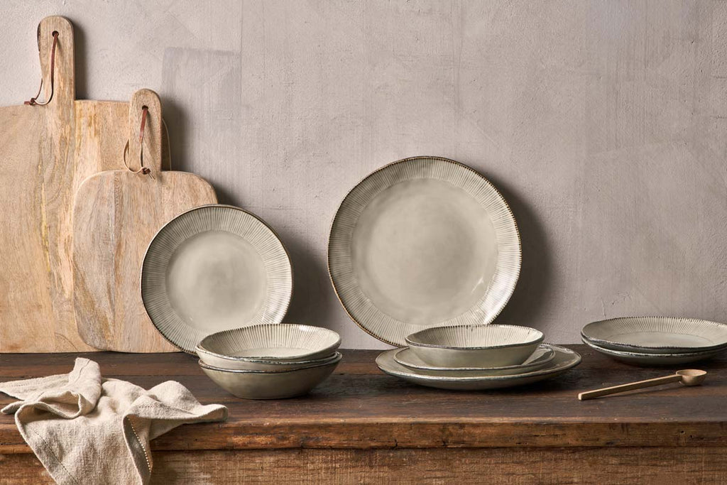 Service de table Malia - Crème (Lot de 12)