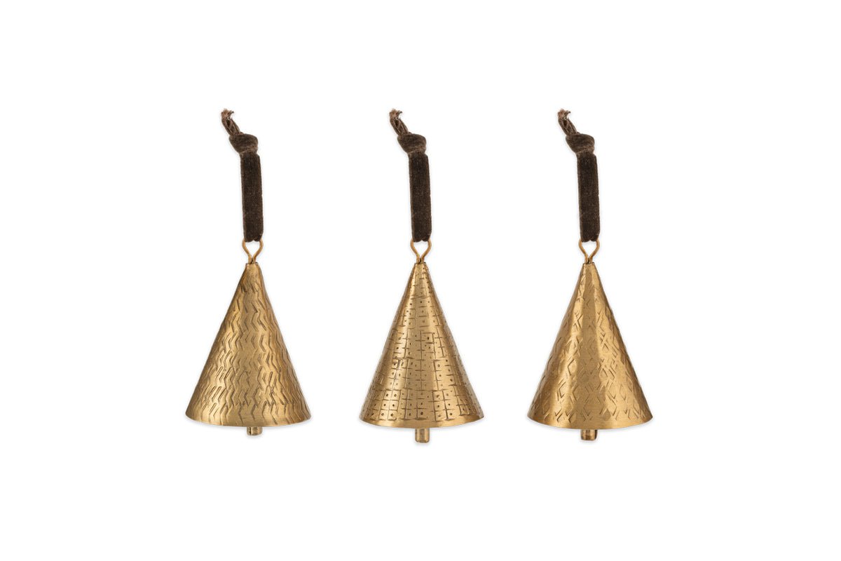 Boules de Noël en métal Manya - Laiton - (Lot de 3)