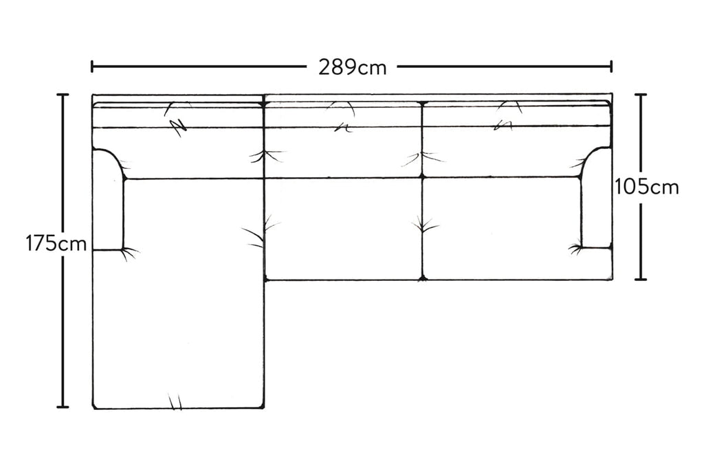 Canapé méridienne Marri Grand avec accoudoir gauche - Lin Brera Naturel