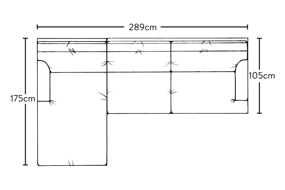 Canapé méridienne Marri Grand avec accoudoir gauche - Lin Brera Naturel
