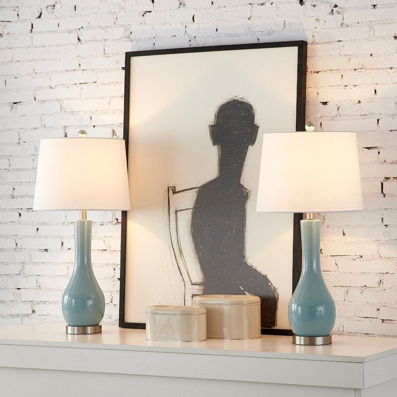 Ensemble de 2 lampes de table en céramique 28,5 avec port USB