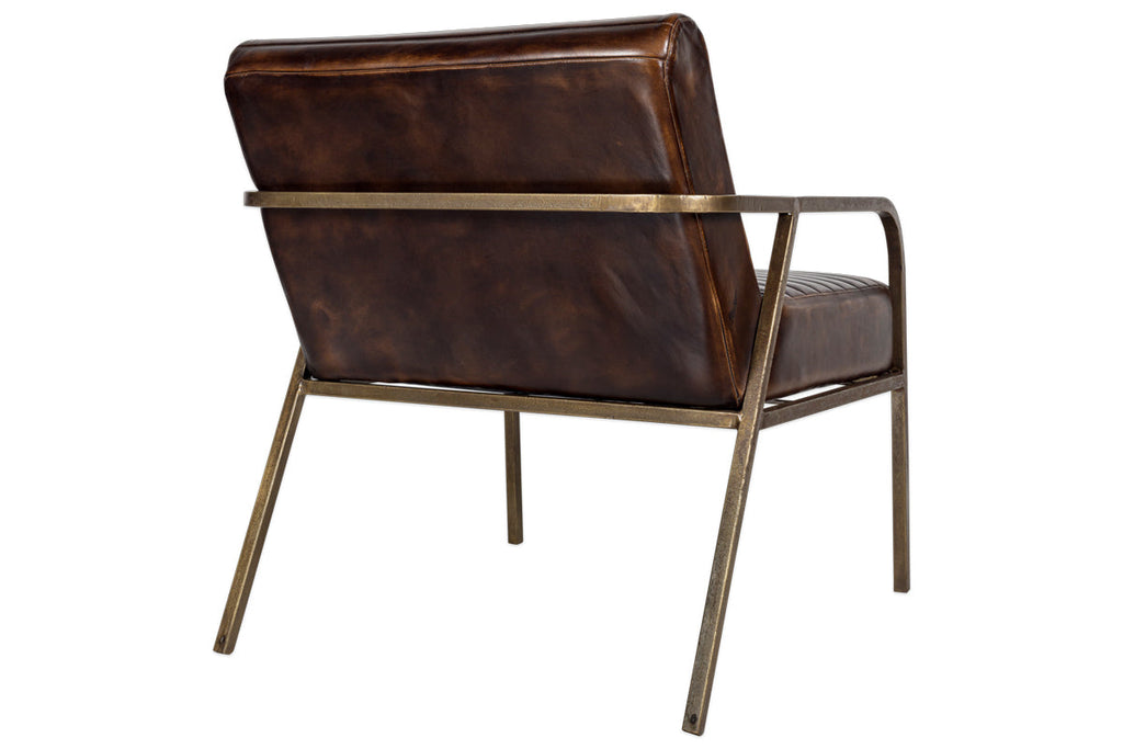 Fauteuil Mirai en cuir côtelé