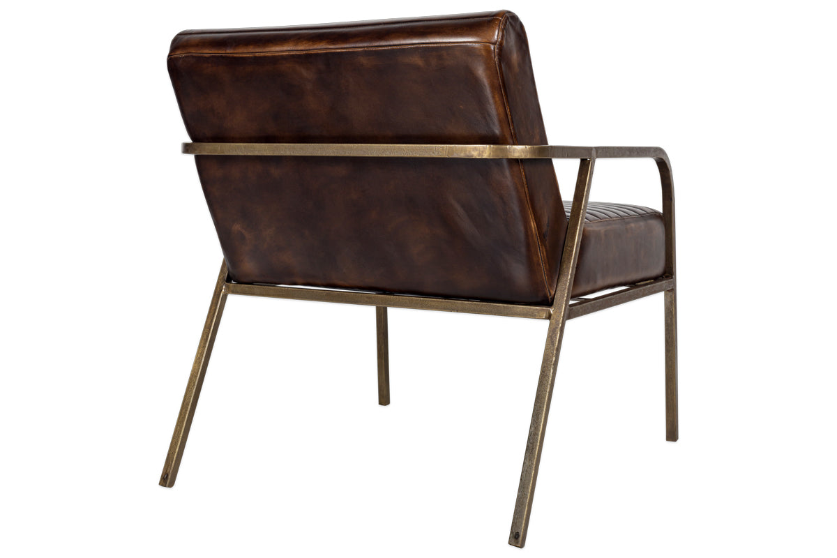 Fauteuil Mirai en cuir côtelé