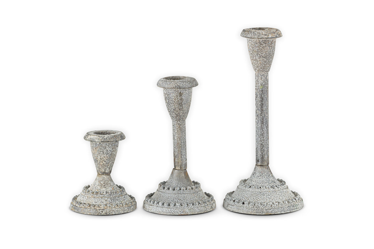 Porte-bougies Moremi - Zinc vieilli - (Lot de 3)