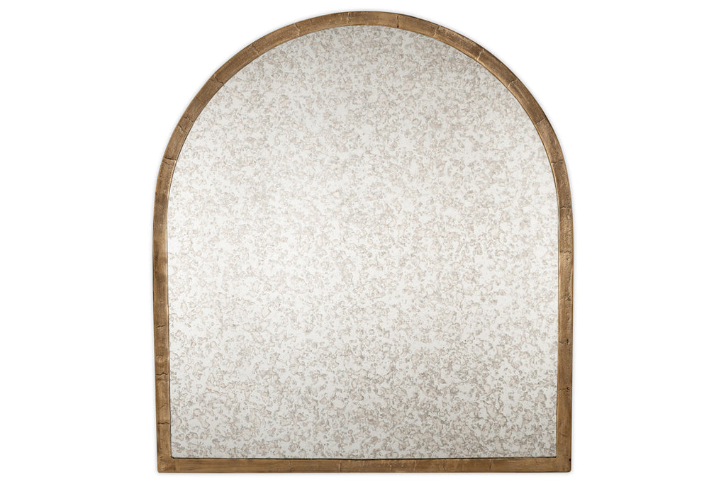 Miroir arqué en verre antique Murwara - Laiton antique