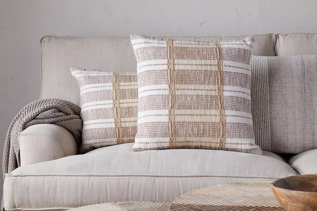 Housse de coussin en coton Nayika - Rouille