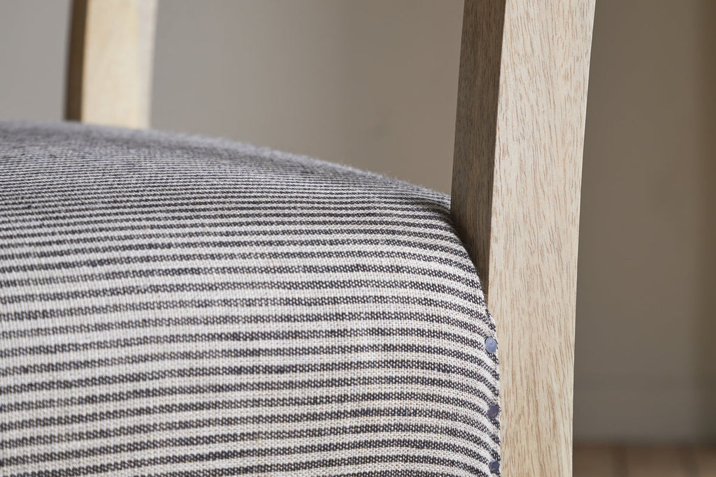 Chaise de comptoir Nadeeka en lin recouvert de lin - Gris clair