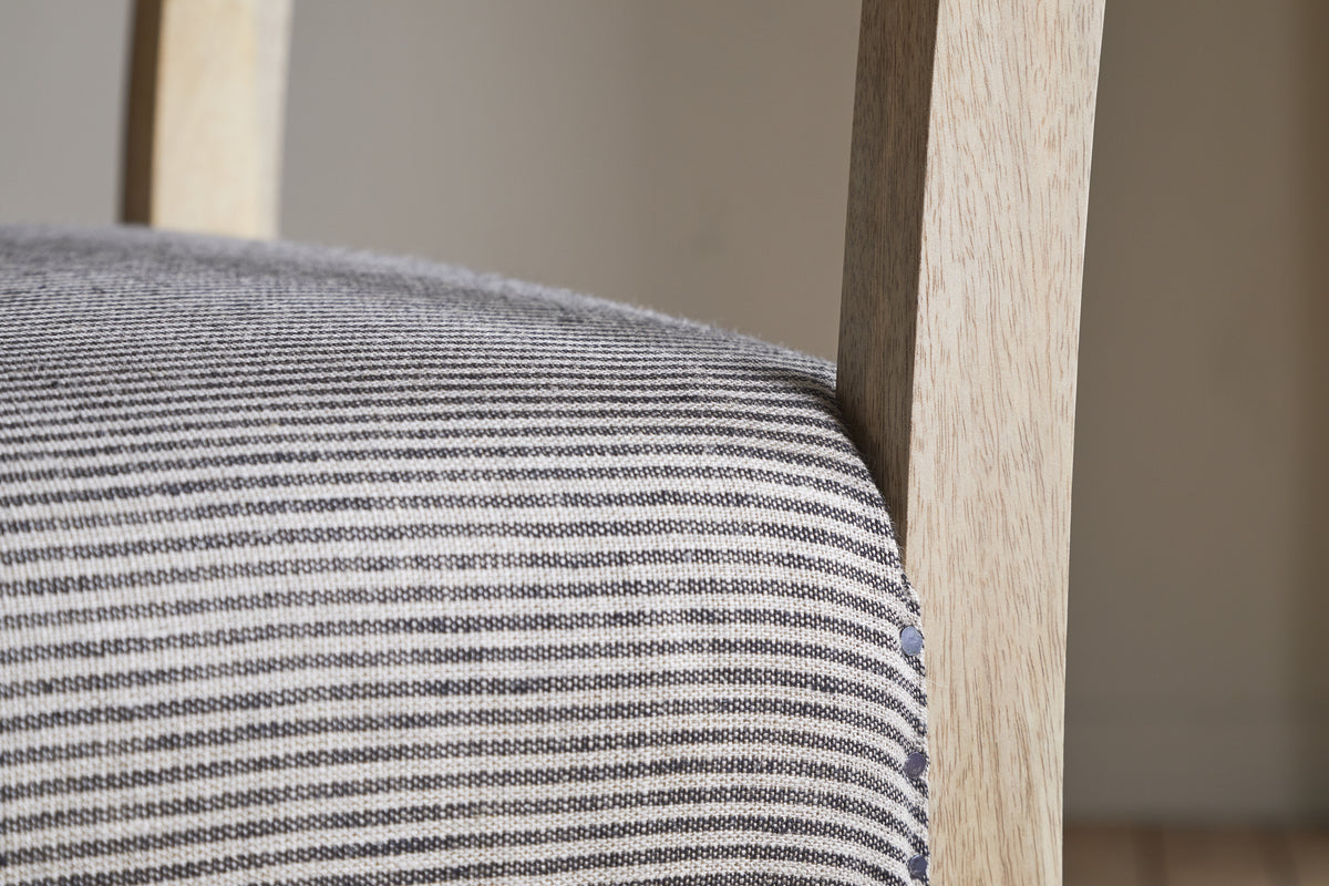 Chaise de comptoir Nadeeka en lin recouvert de lin - Gris clair