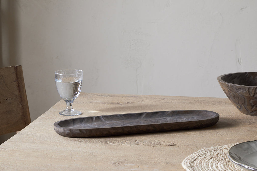 Plateau de service Nyati - Brun foncé