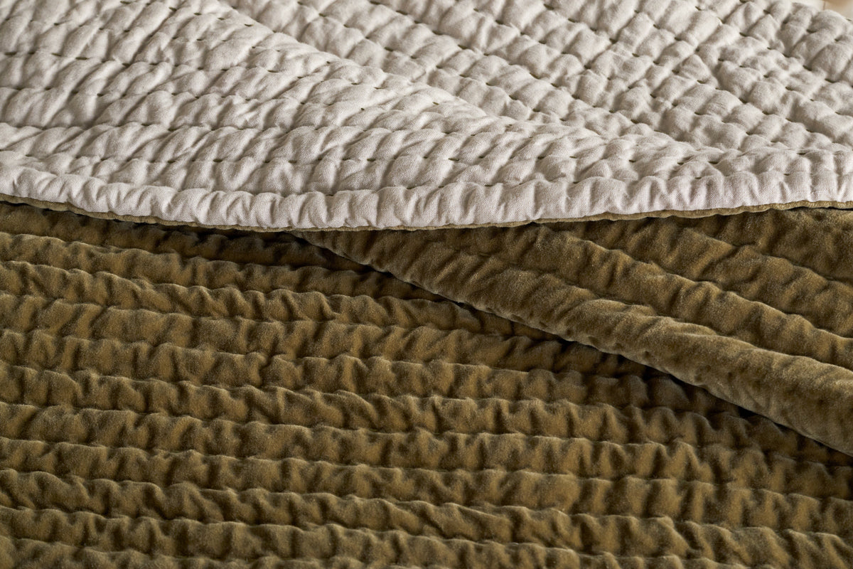 Couette Nidra en velours et lin - Mousse