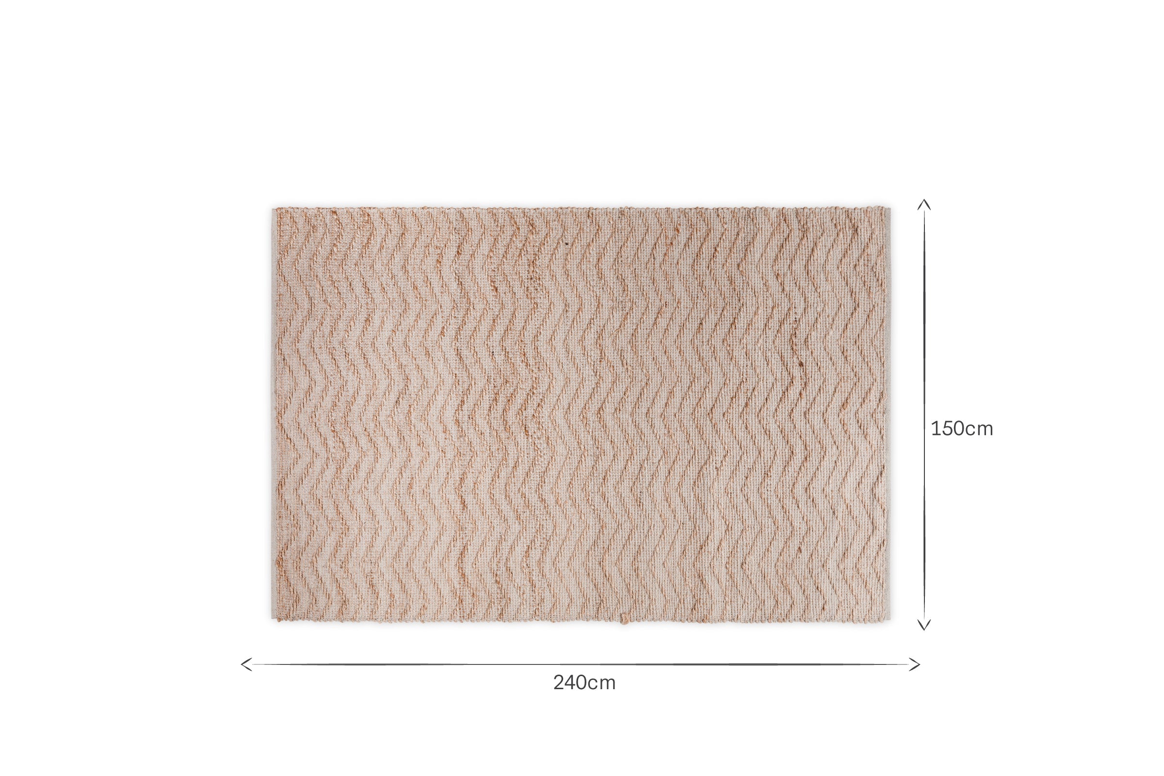 Tapis en jute à chevrons Nabami - Naturel