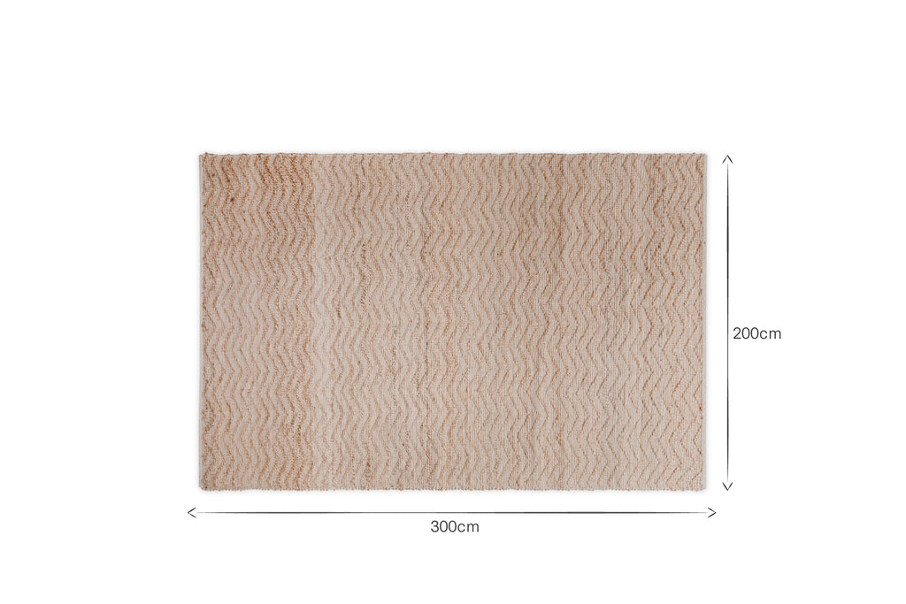 Tapis en jute à chevrons Nabami - Naturel