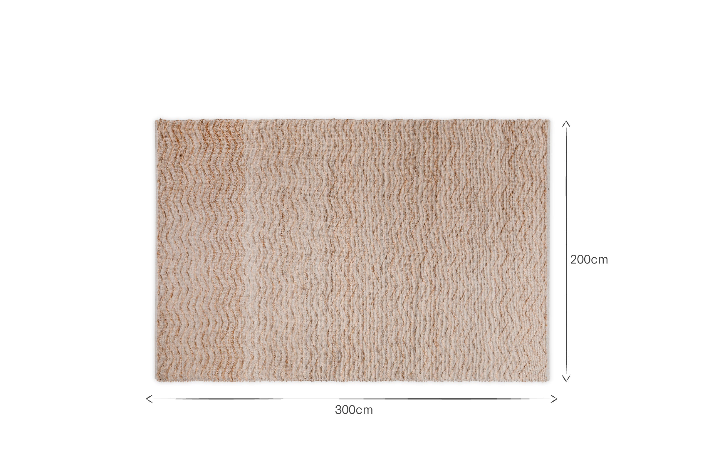 Tapis en jute à chevrons Nabami - Naturel