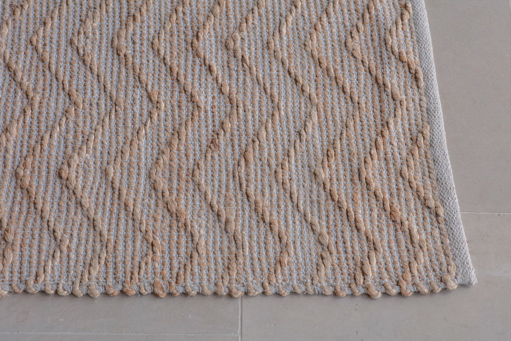 Tapis en jute à chevrons Nabami - Naturel