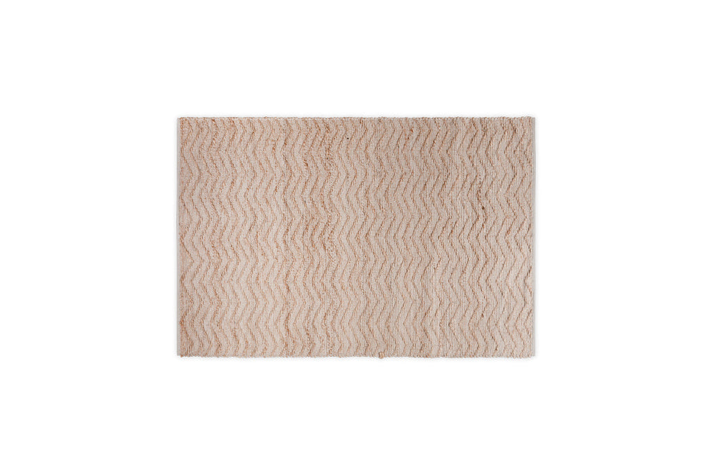 Tapis en jute à chevrons Nabami - Naturel