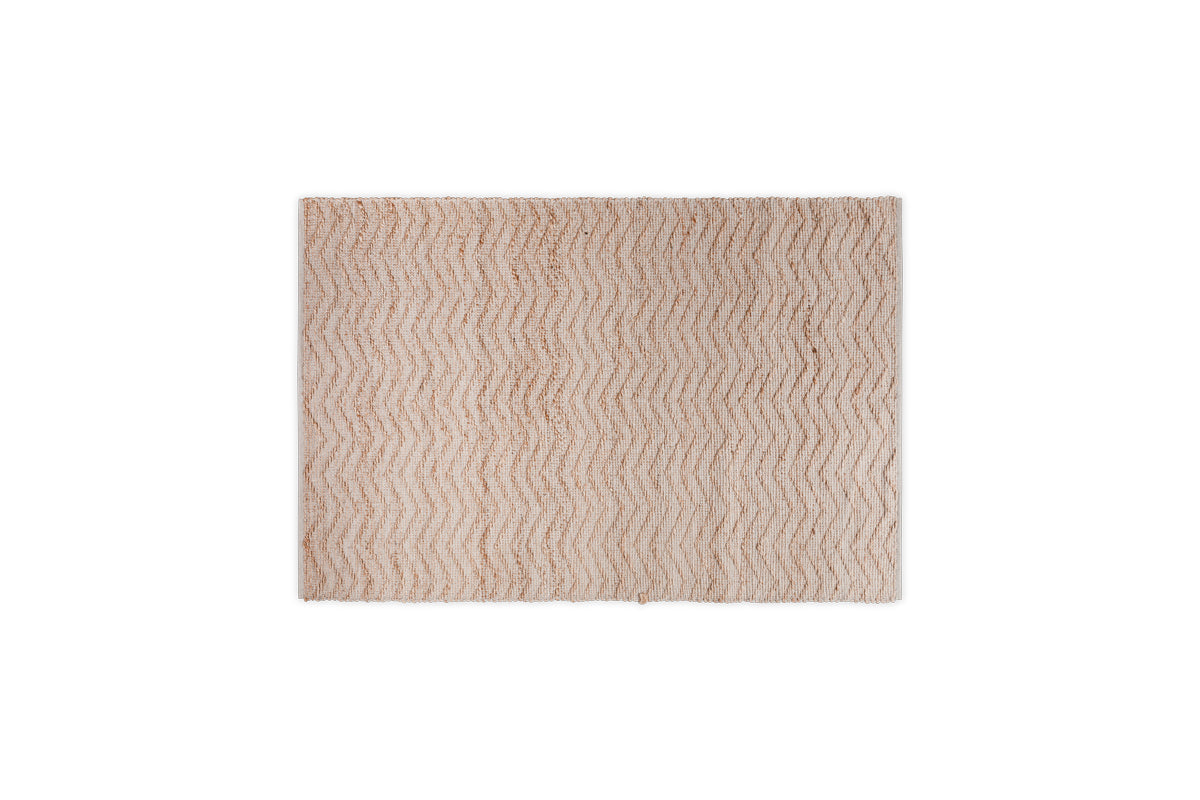 Tapis en jute à chevrons Nabami - Naturel